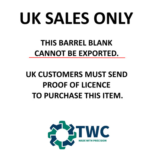 BRL218 - .22 Cal Rimfire Barrel Blank 10mm Dia x 755mm long. 1-16 Twist rate, 8 groove for .22rf. BRL218 - .22 Cal Rimfire Barrel Blank 10mm Dia x 755mm long. 1-16 Twist rate, 8 groove for .22rf.