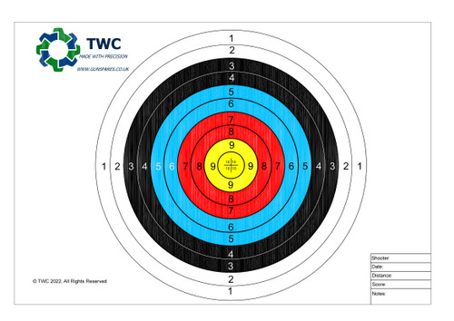 TWC Landscape Target with colour & Scoring Box TWC Landscape Target with colour & Scoring Box