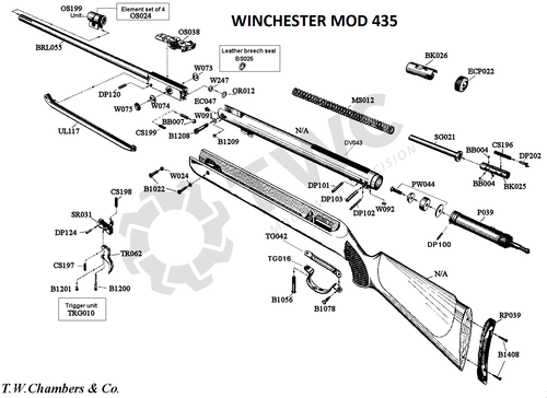 Winchester Mod 435  (Diagram Download)