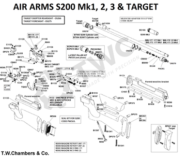 Air Arms S200 mk1-3 & Target