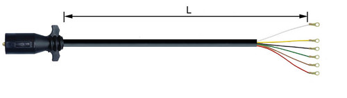Front Trailer Harness Seven Way Molded Plug