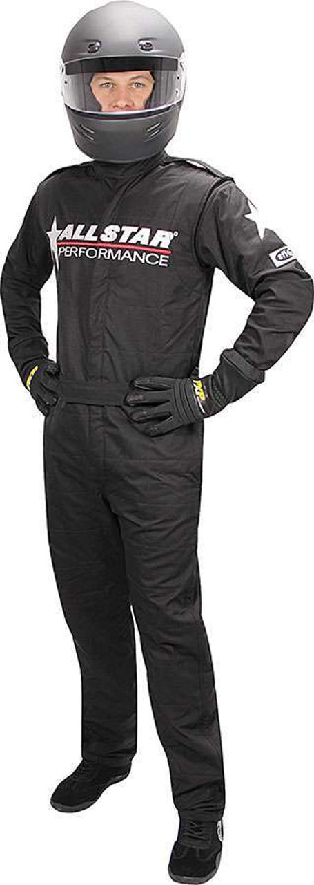 Allstar Race Suit Black Med 1pc 2 Layer ALL99850