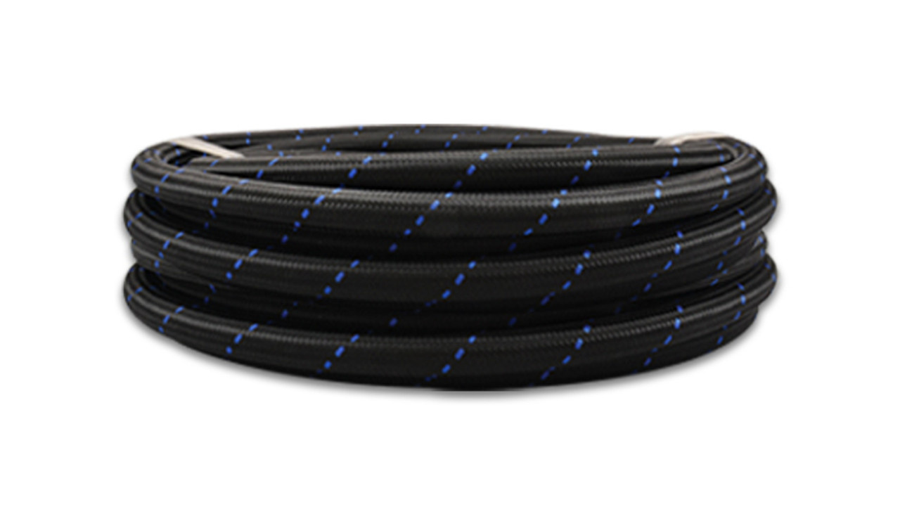 20ft Roll -6 Black Blue Nylon Braided Flex Hose VIB11976B