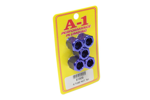 #6 AN Aluminum Tube Nut 5pk AAA81806