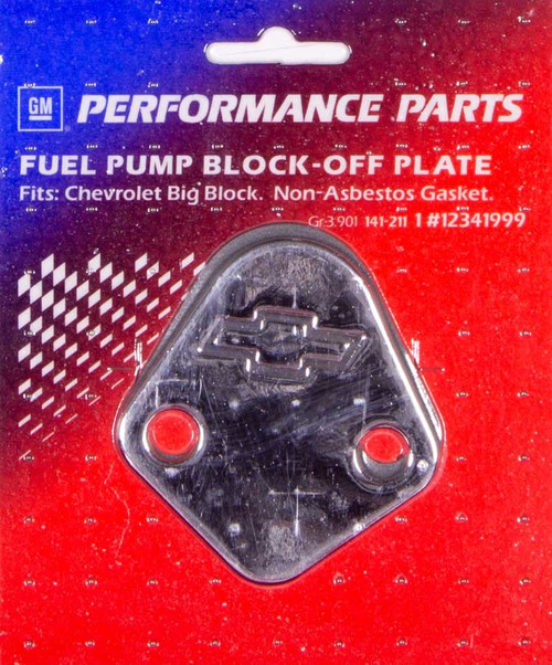 BBC Bowtie Fuel Pump Block Off Plate PFM141-211