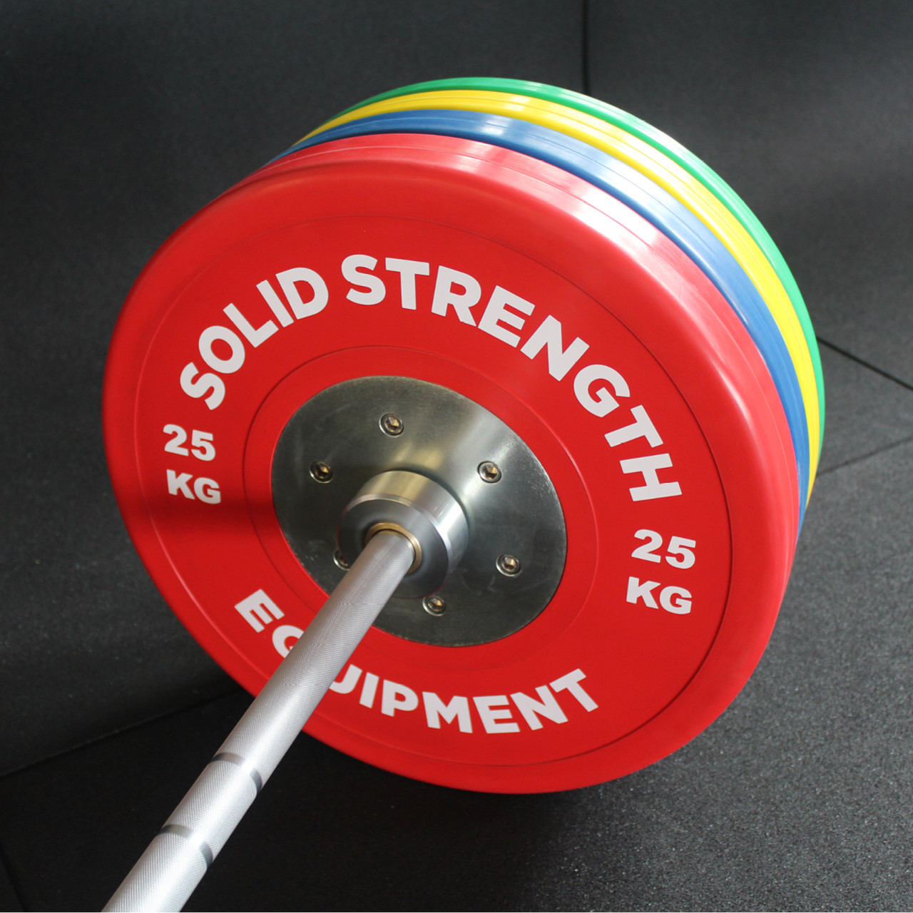 Solid Strength 25kg Competition Olympic Bumper Plates (pair