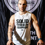 Solid Strength Unisex Tank White