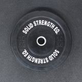 Solid Strength 10kg Black Olympic Bumper Plates (pair)