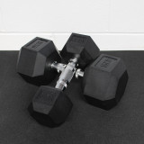 Solid Strength 17.5kg Hex Dumbbell (x1)