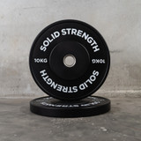 Solid Strength 100kg Black Olympic Bumper Plate Package