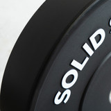 Solid Strength 25kg Black Olympic Bumper Plates V2 (pair)