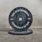 Solid Strength 150kg Brushed Olympic Bumper Plate Package