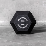 Solid Strength 5kg Rubber Coated Hex Dumbbell (x1)