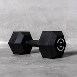Solid Strength 32.5kg Rubber Coated Hex Dumbbell (x1)