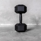 Solid Strength 37.5kg Rubber Coated Hex Dumbbell (x1)