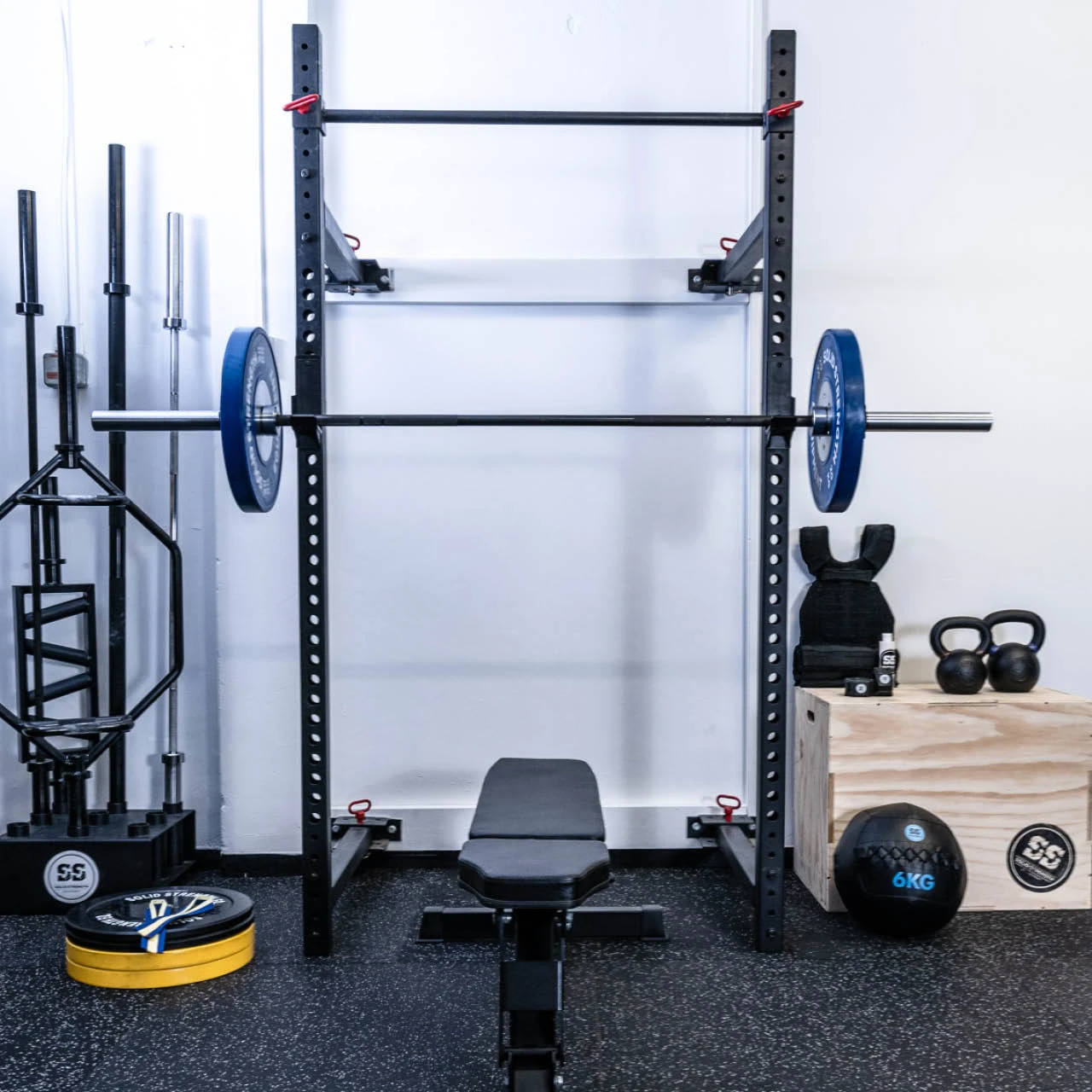 Single Mount Rack Stringer Solid Strength Goliath Fold Back Squat Rack Stringer (pair) - SOLID ...