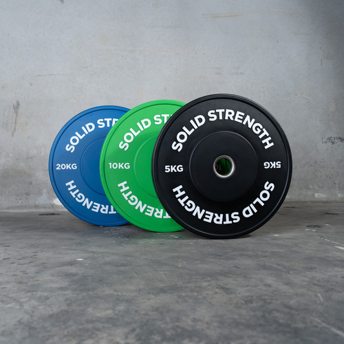 Solid Strength 70kg Colour Olympic Bumper Plate Package