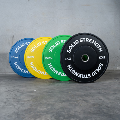 Solid Strength 100kg Colour Olympic Bumper Plate Package