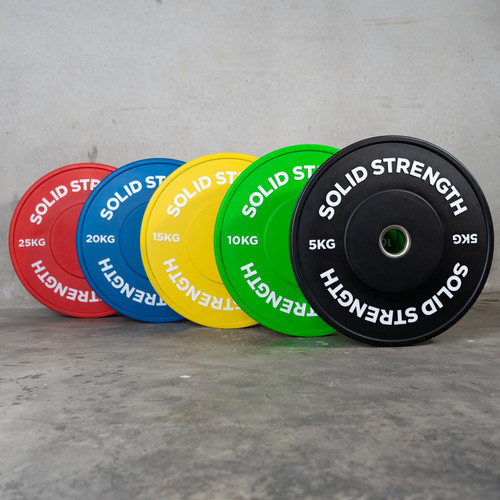 Solid Strength 150kg Colour Olympic Bumper Plate Package