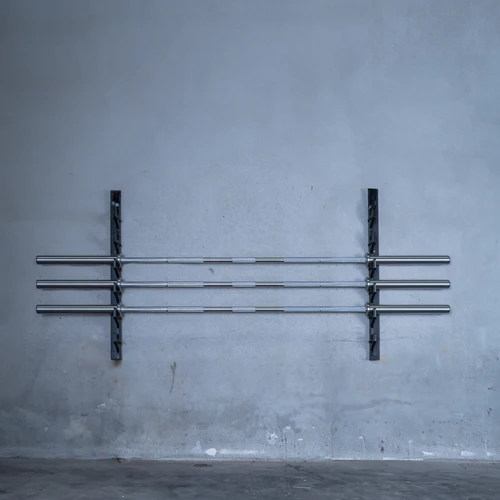 Solid Strength Wall Mounted 6 Barbell Holder (Gun Rack)