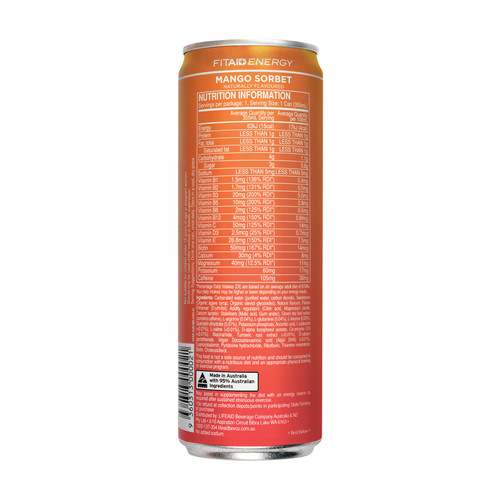 FITAID Energy Mango Sorbet | 12 Pack