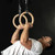 Solid Strength Wooden Gymnastics Rings with Competition Straps