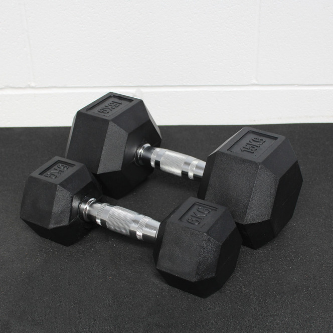 Solid Strength 10kg Hex Dumbbell (x1)