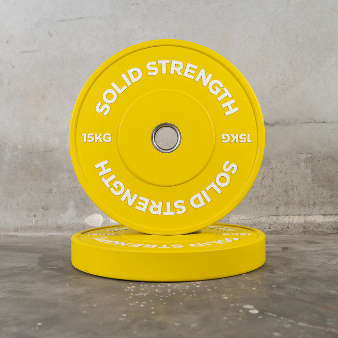 Solid Strength 15kg Colour Olympic Bumper Plates V2 (pair)