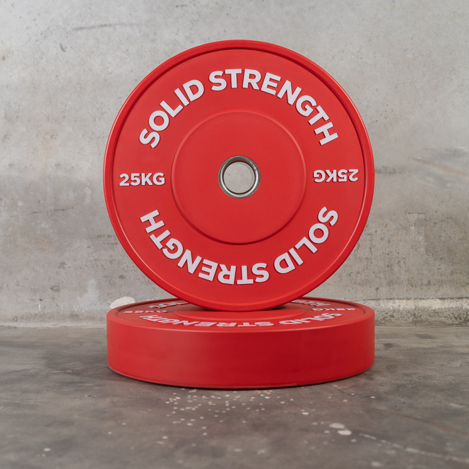 Solid Strength 25kg Colour Olympic Bumper Plates V2 (pair)