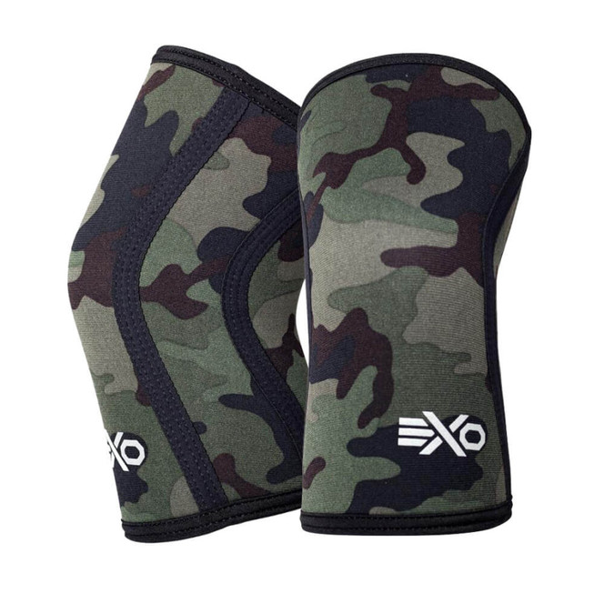 EXO 7mm Knee Sleeves (Pair) — Camo Green