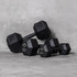 Solid Strength 1kg Rubber Coated Hex Dumbbell (x1)