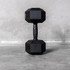 Solid Strength 6kg Rubber Coated Hex Dumbbell (x1)