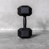 Solid Strength 25kg Rubber Coated Hex Dumbbell (x1)