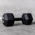 Solid Strength 30kg Rubber Coated Hex Dumbbell (x1)
