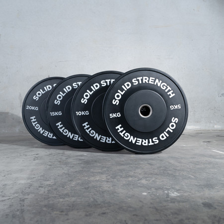 Solid Strength Solid Strength 100kg Black Olympic Bumper Plate Package - SOLID ...