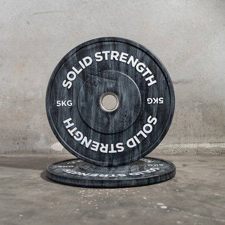 Solid Strength 5kg Brushed Olympic Bumper Plates | SOLID STRENGTH EQUIPMENT