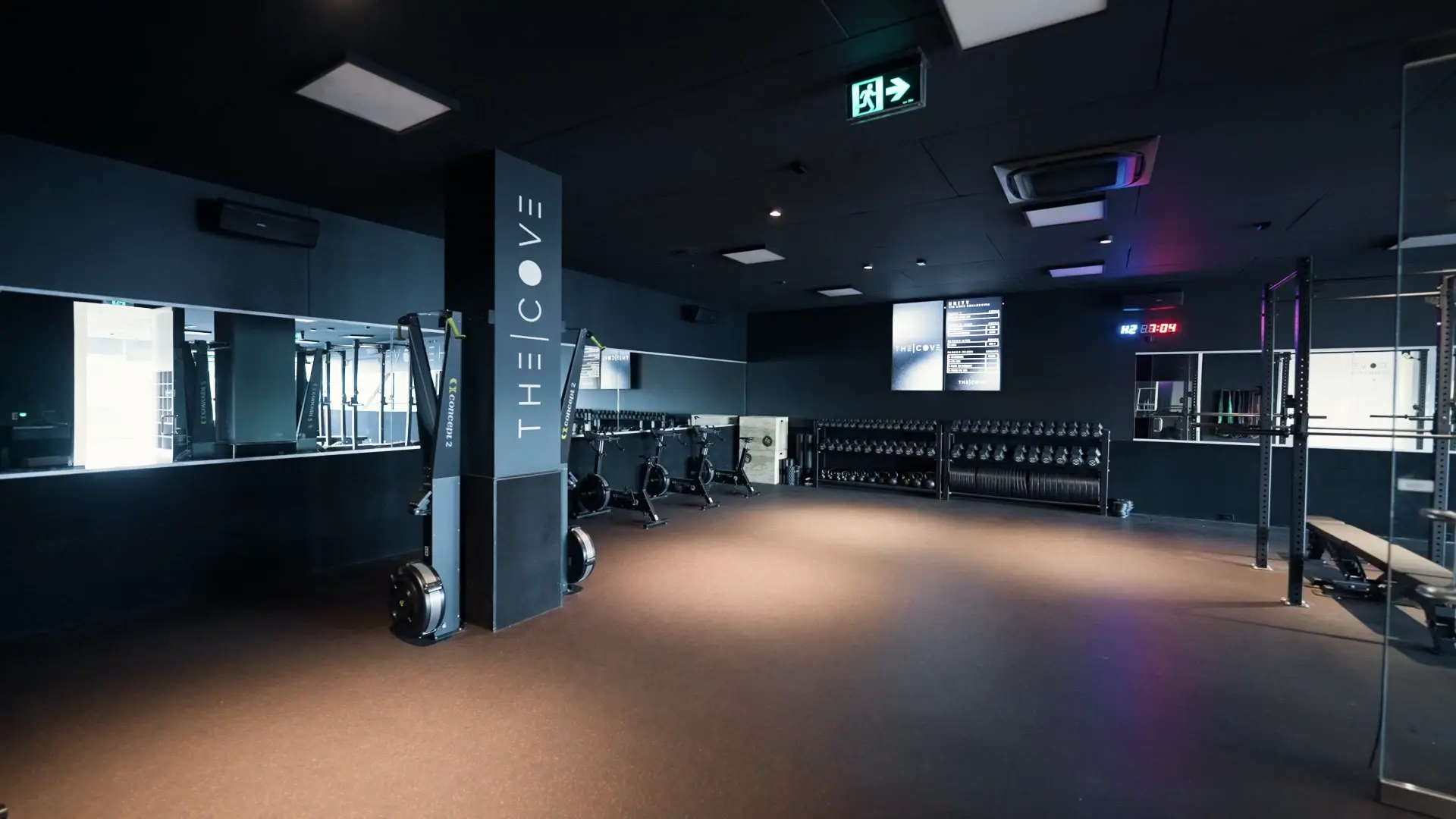The training floor at The Cove Wellness