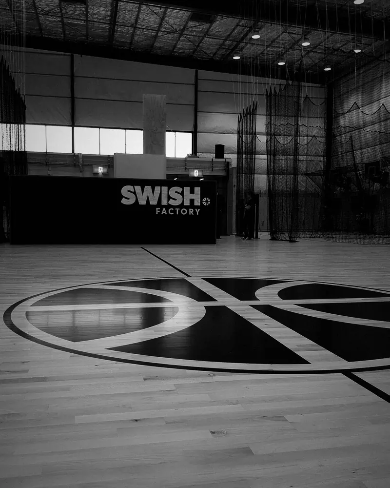 The court at The Swish Factory