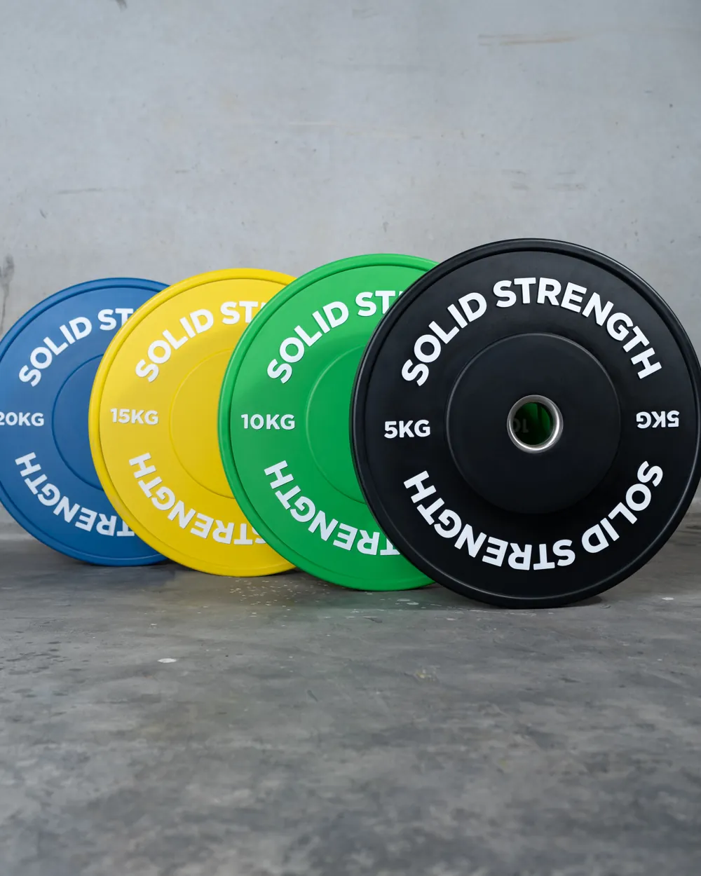 Solid Strength colour bumper plates