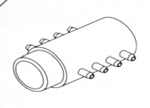10294, Manifold, Air, 1 - 1/2 s x 1 - 1/2 sp x (8) 1/4b