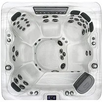 82" x 82" with raised speaker in back middle