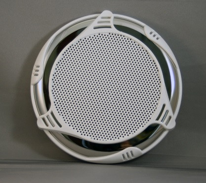 14642-Stereo, Speaker Cover, 2011, Custom, SS, White, 6" Speaker