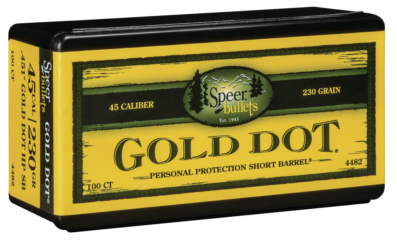 Speer Ammo Gold Dot, Speer 4482      Bull .451 230 Gdhp Sb        100/5