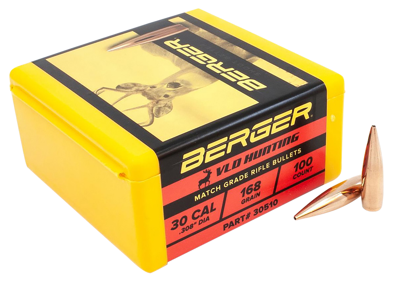 Berger Bullets Vld Hunting, Berg 30510 Bull .308 168g Hunt Vld 100