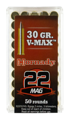 Hornady Varmint Express, Horn 83202  Var Express  22wmr   30 Vmax     50/40