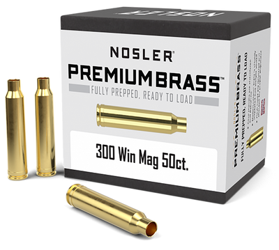 Nosler Premium Brass, Nos 10227 Custom Brass 300 Win Mag  50