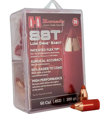 Hornady Sst-ml, Horn 67263 50cal Low Drag Sab/bul 300 Sst    20/10