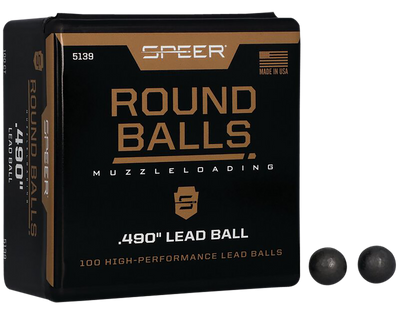 Speer Ammo Lead Balls, Speer 5139      Round Balls .490             100/5