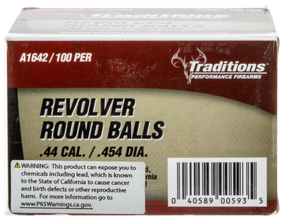 Traditions Revolver, Trad A1642    Revlvr Round Ball .454  100