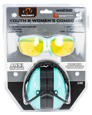 Walkers Game Ear Folding Muff, Wlkr Gwp-ywfm2gfp-ltl  Yth Women Pass Muff Glasses